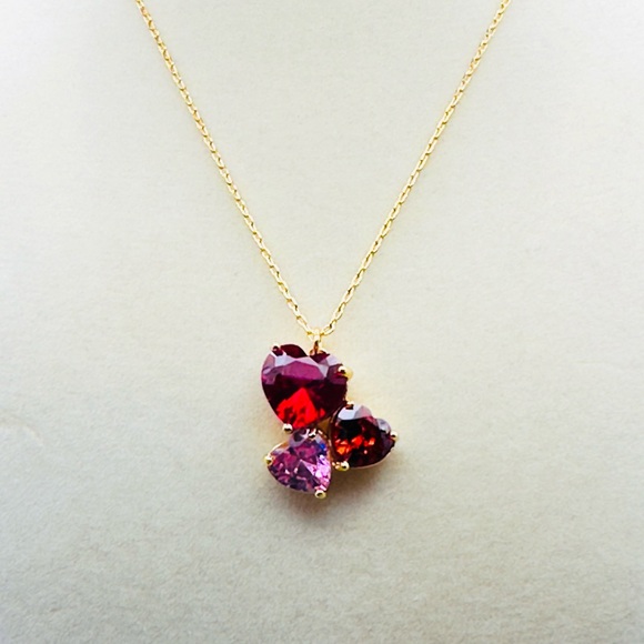 $98 Kate Spade My Love Cluster Pendant Red / Pink - Picture 2 of 2